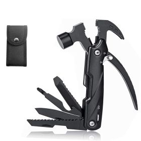 Portable Stainless Steel Claw Hammer Pocket Multitool Tool With Nylon Sheath Outdoor Survival Camping Hunting Hiking Equipment