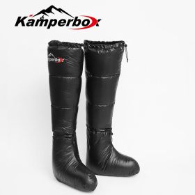 Camping Down Socks Down Boots Sleeping Bag Socks Down Boots Camping Sleep Boots Kamperbox Sleeping Bag Down Boots (Colour: Longsocks Black)